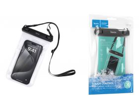 Чехол водонепроницаемый защитный пляжный HOCO HX52 телефона  (размер до 7") (черный) Чехол водонепроницаемый защитный пляжный HOCO HX52 телефона  (размер до 7") (черный)