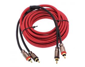 TDS TS-CAD12 Кабель аудио в оплетке (2RCA-2RCA, 5м) TDS TS-CAD12 Кабель аудио в оплетке (2RCA-2RCA, 5м)