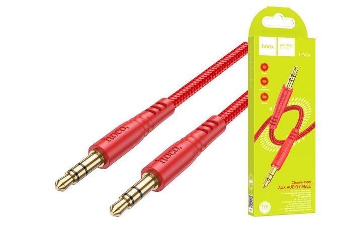 Кабель аудио AUX HOCO UPA24 AUX 3.5 1 метр красный Кабель аудио AUX HOCO UPA24 AUX 3.5 1 метр красный