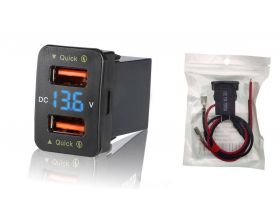 Автомобильное зарядное устройство АЗУ USB TDS TS-CAU56 врезной (черный, дисплей синий) Автомобильное зарядное устройство АЗУ USB TDS TS-CAU56 врезной (черный, дисплей синий)
