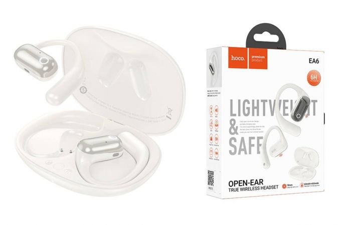 Наушники вакуумные беспроводные HOCO EA6 Melody open true wireless BT headset (топленое молоко) Наушники вакуумные беспроводные HOCO EA6 Melody open true wireless BT headset (топленое молоко)