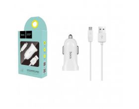Автомобильное зарядное устройство АЗУ USB + кабель MicroUSB HOCO Z2 1500mAh (белый) Автомобильное зарядное устройство АЗУ USB + кабель MicroUSB HOCO Z2 1500mAh (белый)