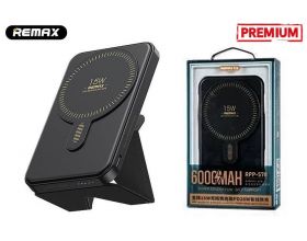 Универсальный дополнительный аккумулятор Power Bank Remax RPP-578 pro 15W magnetic wireless с подставкой (6000 mAh) (черный) Универсальный дополнительный аккумулятор Power Bank Remax RPP-578 pro 15W magnetic wireless с подставкой (6000 mAh) (черный)