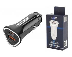 Автомобильное зарядное устройство АЗУ USB TDS TS-CAU40 PD20W+QC3.0, 3000mA (черный) Автомобильное зарядное устройство АЗУ USB TDS TS-CAU40 PD20W+QC3.0, 3000mA (черный)