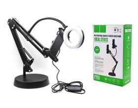 Подставка для телефона с лампой селфи и держателем 20 см Подставка для телефона с лампой селфи и держателем 20 см