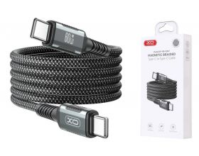 Кабель USB Type-C - USB Type-C XO NB-Q267 Magnetic Braided 60W 1M Black (магнитная оплетка) Кабель USB Type-C - USB Type-C XO NB-Q267 Magnetic Braided 60W 1M Black (магнитная оплетка)