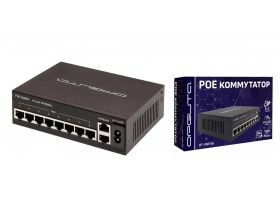 Коммутатор POE Орбита OT-VNP36 (8poe+2lan порта) Коммутатор POE Орбита OT-VNP36 (8poe+2lan порта)