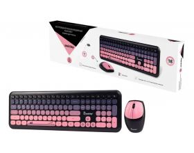 Комплект клавиатура+мышь беспроводной мультимедийный Smartbuy 666395 черно-розовый (SBC-666395AG-KP) /10 Комплект клавиатура+мышь беспроводной мультимедийный Smartbuy 666395 черно-розовый (SBC-666395AG-KP) /10