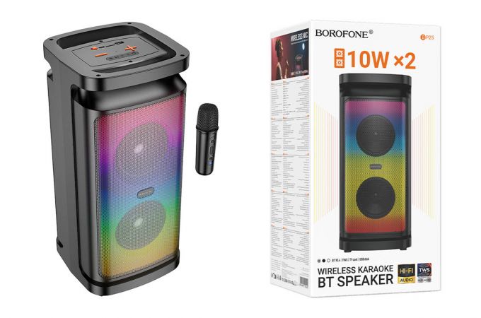 Портативная беспроводная колонка BOROFONE BP25 Vida BT с микрофоном (черный) Портативная беспроводная колонка BOROFONE BP25 Vida BT с микрофоном (черный)