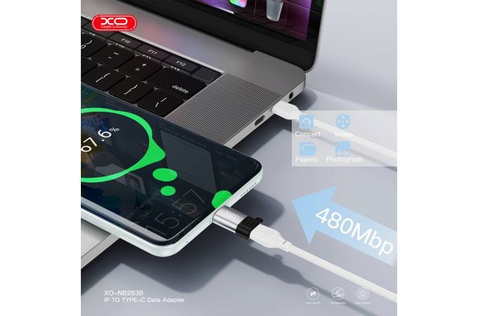 Переходник OTG XO NB263B Apple Female to Type-c Male 5V 2.4A Tranish Переходник OTG XO NB263B Apple Female to Type-c Male 5V 2.4A Tranish