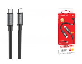 Кабель USB Type-C - USB Type-C BOROFONE BX82 Bountiful, 60W, 3A (черный) 1м Кабель USB Type-C - USB Type-C BOROFONE BX82 Bountiful, 60W, 3A (черный) 1м