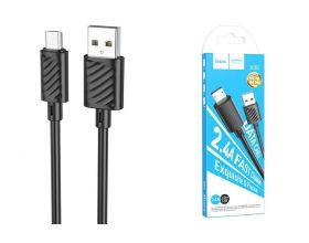 Кабель USB - MicroUSB HOCO X88 (черный) 1м Кабель USB - MicroUSB HOCO X88 (черный) 1м