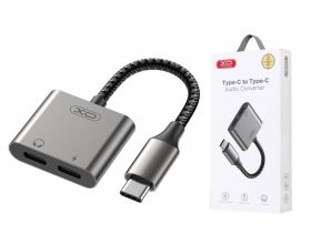 Адаптер Type-C на 2Type-C  XO NB-R257A 27W (workable for mostly samsung) Tranish Адаптер Type-C на 2Type-C  XO NB-R257A 27W (workable for mostly samsung) Tranish