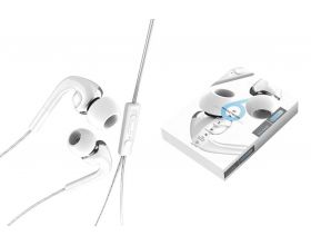 EZRA EP06 Белые наушники вакуум - гарнитура (3.5мм)