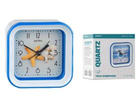 Часы-будильник Perfeo Quartz "PF-TC-006", квадратные 10*10 см, звезда Часы-будильник Perfeo Quartz "PF-TC-006", квадратные 10*10 см, звезда