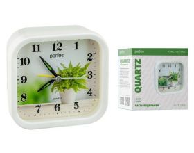 Часы-будильник Perfeo Quartz "PF-TC-008", квадратные 9,5*9,5 см, белые Часы-будильник Perfeo Quartz "PF-TC-008", квадратные 9,5*9,5 см, белые