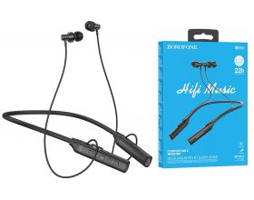 Наушники вакуумные беспроводные BOROFONE BE65 Gratified neck-mounted BT headset Bluetooth (черный)