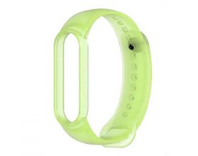 Ремешок силиконовый для XIAOMI MI Band 5/6/7 прозрачно-зеленый Ремешок силиконовый для XIAOMI MI Band 5/6/7 прозрачно-зеленый