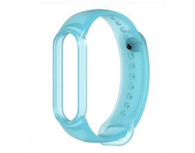 Ремешок силиконовый для XIAOMI MI Band 5/6/7 прозрачно-синий Ремешок силиконовый для XIAOMI MI Band 5/6/7 прозрачно-синий