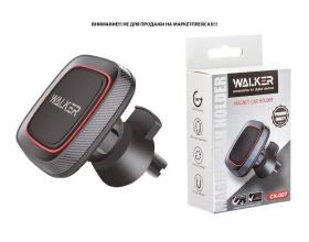 Держатель автомобильный для телефона WALKER CX-007 магнитный на воздуховод, черный Держатель автомобильный для телефона WALKER CX-007 магнитный на воздуховод, черный