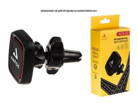 Держатель автомобильный для телефона AMFOX ACX-31 магнитный на воздуховод, черный Держатель автомобильный для телефона AMFOX ACX-31 магнитный на воздуховод, черный