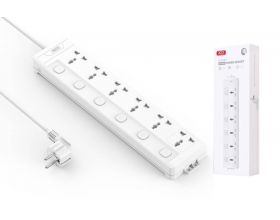 Сетевой удлинитель XO WL18 (EU) Long row 6AC socket with independent switch (белый) Сетевой удлинитель XO WL18 (EU) Long row 6AC socket with independent switch (белый)