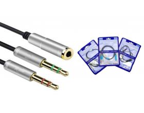 Конвертер переходник аудио Орбита OT-AVC44 Серебро (штекер Джек 3,5 мм на 2 гнезда 3,5 мм) (УПАКОВКА 10шт) Конвертер переходник аудио Орбита OT-AVC44 Серебро (штекер Джек 3,5 мм на 2 гнезда 3,5 мм) (УПАКОВКА 10шт)
