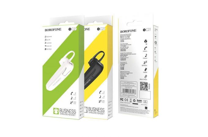 Bluetooth гарнитура BOROFONE BC21 (черный) Bluetooth гарнитура BOROFONE BC21 (черный)
