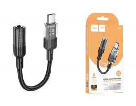 Адаптер для проводной гарнитуры c 3.5 мм на Type-C HOCO LS37 Spirit transparent digital audio converter Type-C to 3.5mm (черный) Адаптер для проводной гарнитуры c 3.5 мм на Type-C HOCO LS37 Spirit transparent digital audio converter Type-C to 3.5mm (черный)