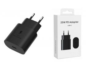 Сетевое зарядное устройство USB-C Samsung PD Adapter 25W EP-TA800 (черный) без логотипа Сетевое зарядное устройство USB-C Samsung PD Adapter 25W EP-TA800 (черный) без логотипа