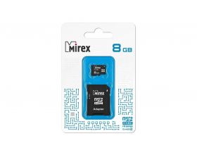 Карта памяти microSDHC MIREX 8 GB (class 4) с адаптером (13613-ADTMSD08) Карта памяти microSDHC MIREX 8 GB (class 4) с адаптером (13613-ADTMSD08)