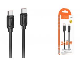 Кабель USB Type-C - USB Type-C HOCO X115 Surpass 240W черный Кабель USB Type-C - USB Type-C HOCO X115 Surpass 240W черный