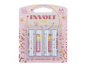 Батарейка алкалиновая INVOLT TOYS GIRL AA (LR6) 4B (цена за блистер 4 шт) PREMIUM Батарейка алкалиновая INVOLT TOYS GIRL AA (LR6) 4B (цена за блистер 4 шт) PREMIUM