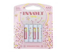 Батарейка алкалиновая INVOLT TOYS GIRL AAA (LR03) 4B (цена за блистер 4 шт) PREMIUM Батарейка алкалиновая INVOLT TOYS GIRL AAA (LR03) 4B (цена за блистер 4 шт) PREMIUM