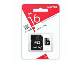 Карта памяти microSDHC Smartbuy 16 GB UHS-I (class 10) с адаптером (SB16GBSDCL10-01) Карта памяти microSDHC Smartbuy 16 GB UHS-I (class 10) с адаптером (SB16GBSDCL10-01)