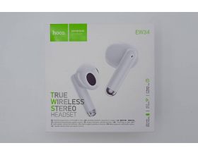 Наушники вакуумные беспроводные HOCO EW34 True wireless stereo headset Bluetooth (белый)  (УЦЕНКА! МЯТАЯ УПАКОВКА)