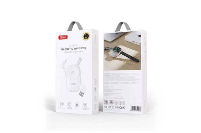 Беспроводное зарядное устройство для Apple Watch XO PR225 iP watch wireless charging power bank with dual input cable 1200mAh (белый)