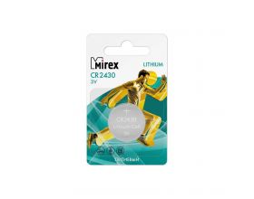 Батарейка литиевая Mirex CR2430 3V 1 шт блистер Батарейка литиевая Mirex CR2430 3V 1 шт блистер