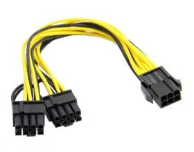 Кабель разветвитель для питания видеокарты PCI-E 6pin (мама) - 2 x PCI-E 6+2pin (папа) Кабель разветвитель для питания видеокарты PCI-E 6pin (мама) - 2 x PCI-E 6+2pin (папа)