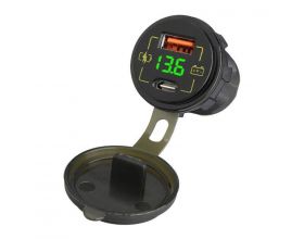 TDS TS-CAU58 Зеленый разветвитель авто (Врезной) TDS TS-CAU58 Зеленый разветвитель авто (Врезной)