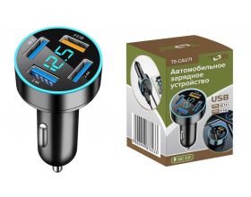 Автомобильное зарядное устройство TDS TS-CAU71 ЗУ авто 4*USB (QC3.0,USB 2400mA) Автомобильное зарядное устройство TDS TS-CAU71 ЗУ авто 4*USB (QC3.0,USB 2400mA)
