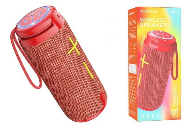 Портативная беспроводная колонка BOROFONE BR24 Sports BT (красный) Портативная беспроводная колонка BOROFONE BR24 Sports BT (красный)