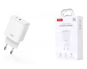 Сетевое зарядное устройство USB-C + USB-L (Lightning) XO L145 20W Bi-directional Reverse Fast Charger White Сетевое зарядное устройство USB-C + USB-L (Lightning) XO L145 20W Bi-directional Reverse Fast Charger White