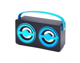 Портативная беспроводная колонка KTS-689F (черно-синий) Портативная беспроводная колонка KTS-689F (черно-синий)