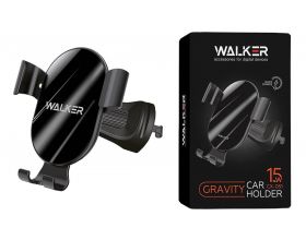 Держатель автомобильный для телефона WALKER CX-051 гравитационный на воздуховод, с беспроводным ЗУ, черный Держатель автомобильный для телефона WALKER CX-051 гравитационный на воздуховод, с беспроводным ЗУ, черный