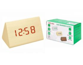 Часы настольные VST 864-1 (Красные цифры, светло-коричневый корпус) (без блока) Часы настольные VST 864-1 (Красные цифры, светло-коричневый корпус) (без блока)