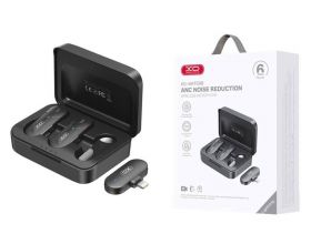 Микрофон беспроводной петличка 2 шт. для телефона XO MKF09B  Lightning 1 to 2 wirelessCollar clipmicrophone withbattery case Микрофон беспроводной петличка 2 шт. для телефона XO MKF09B  Lightning 1 to 2 wirelessCollar clipmicrophone withbattery case