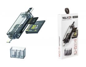 Картридер WALKER WCD-71 (SD/micro SD), Type-C-Lightning Картридер WALKER WCD-71 (SD/micro SD), Type-C-Lightning