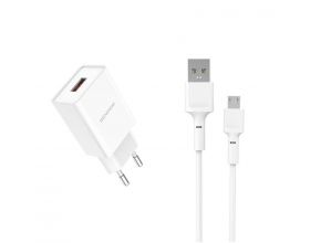 Сетевое зарядное устройство USB + кабель MicroUSB SENDEM OG02 5В, 3100mA (белый) Сетевое зарядное устройство USB + кабель MicroUSB SENDEM OG02 5В, 3100mA (белый)
