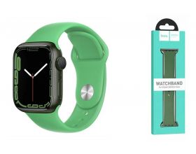 Ремешок для Apple Watch HOCO WA01 Классический спортивный силиконовый ремешок Flexible series (42-49 мм, ярко-зеленый)